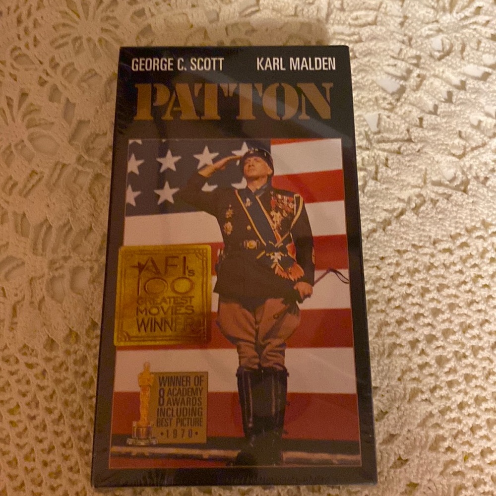 NIB Payton George C Scott and Karl Malden VHS tape in plastic